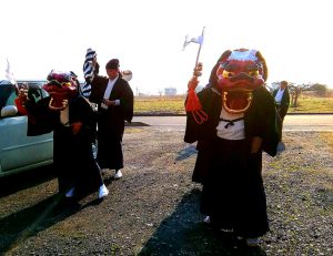 春を告げる獅子舞